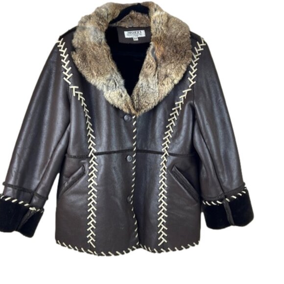 Moffi International Brown Faux  Shearling - Picture 1 of 10